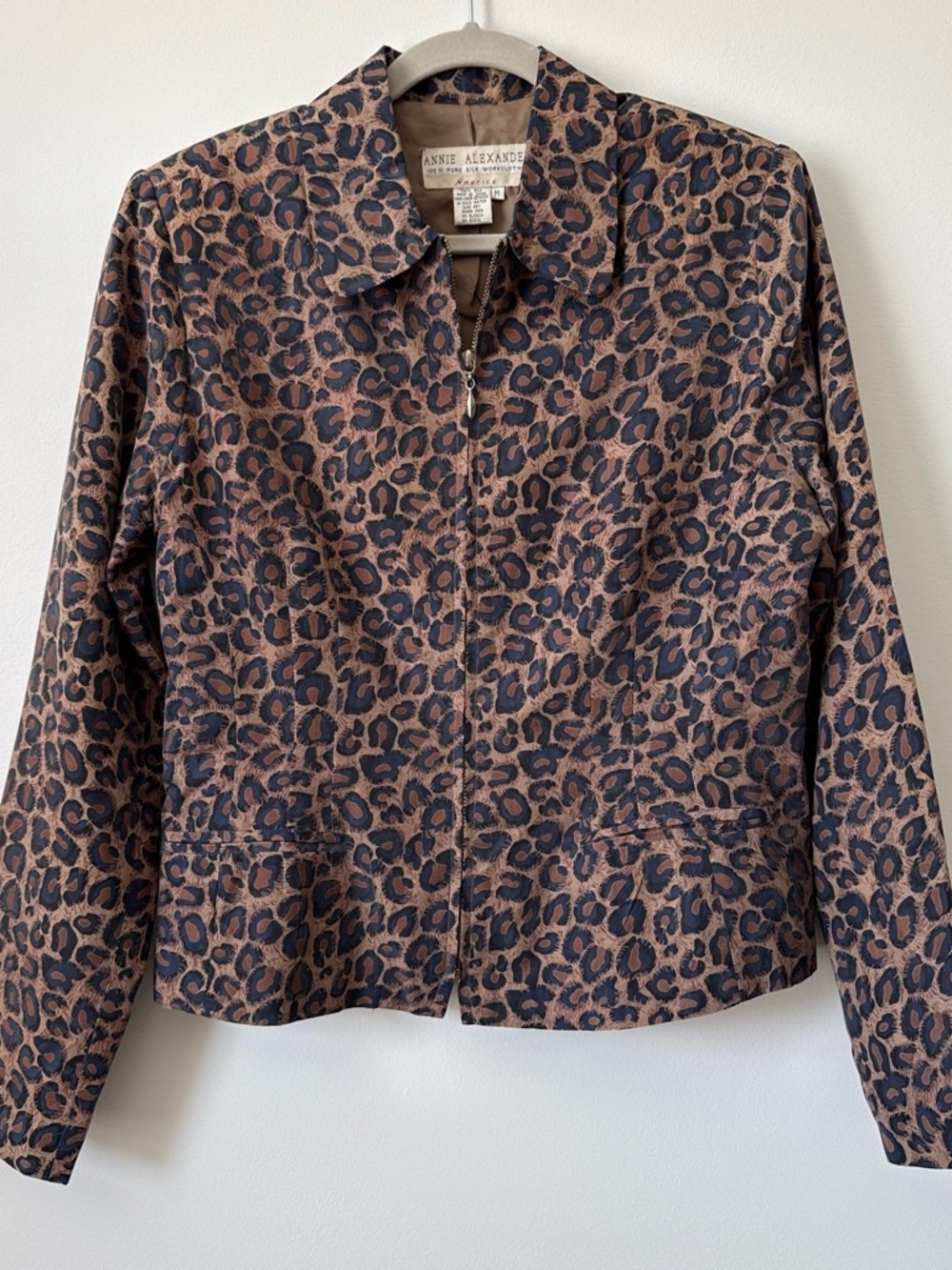 Vintage Annie Alexander silk leopard print jacket